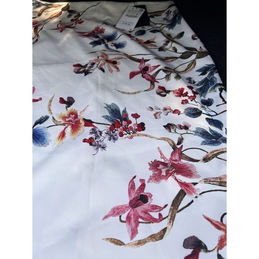 NWT ZARA Floral Printed Front Pleat Midi Skirt Size XLarge - Picture 2 of 10
